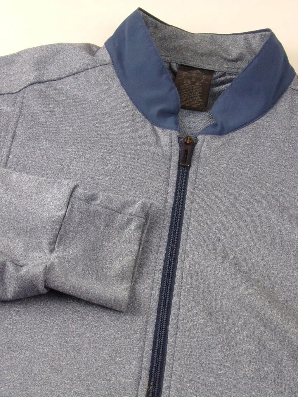 Adidas Adizero Full Zip Jacket XL Blue Logo Wicking Zip Pockets